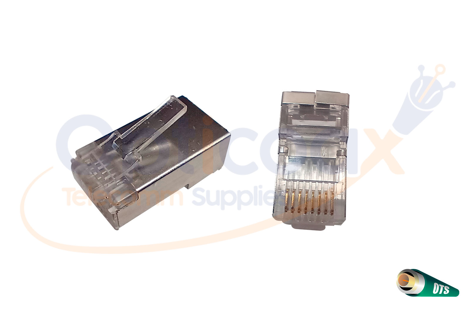 CONECTOR RJ45 BLINDADO CAT6A PAQUETES DE 100 UNIDA