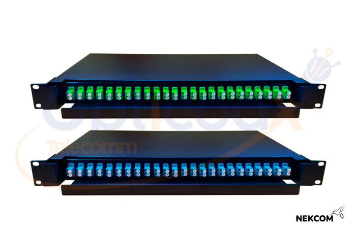 1.1 BANDEJA DE FIBRA OPTICA CON ADAPTADORES LC (PC/UPC/APC) MONOMODO
