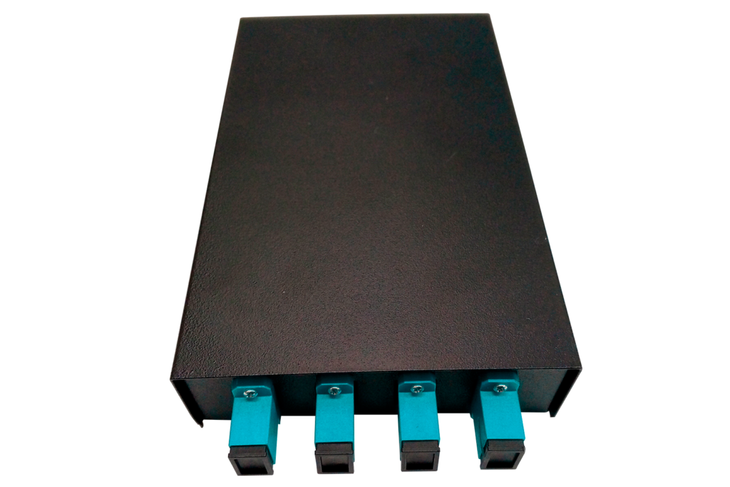 Caja de terminación de fibra óptica mini odf de 4 slot - OPTICOAX