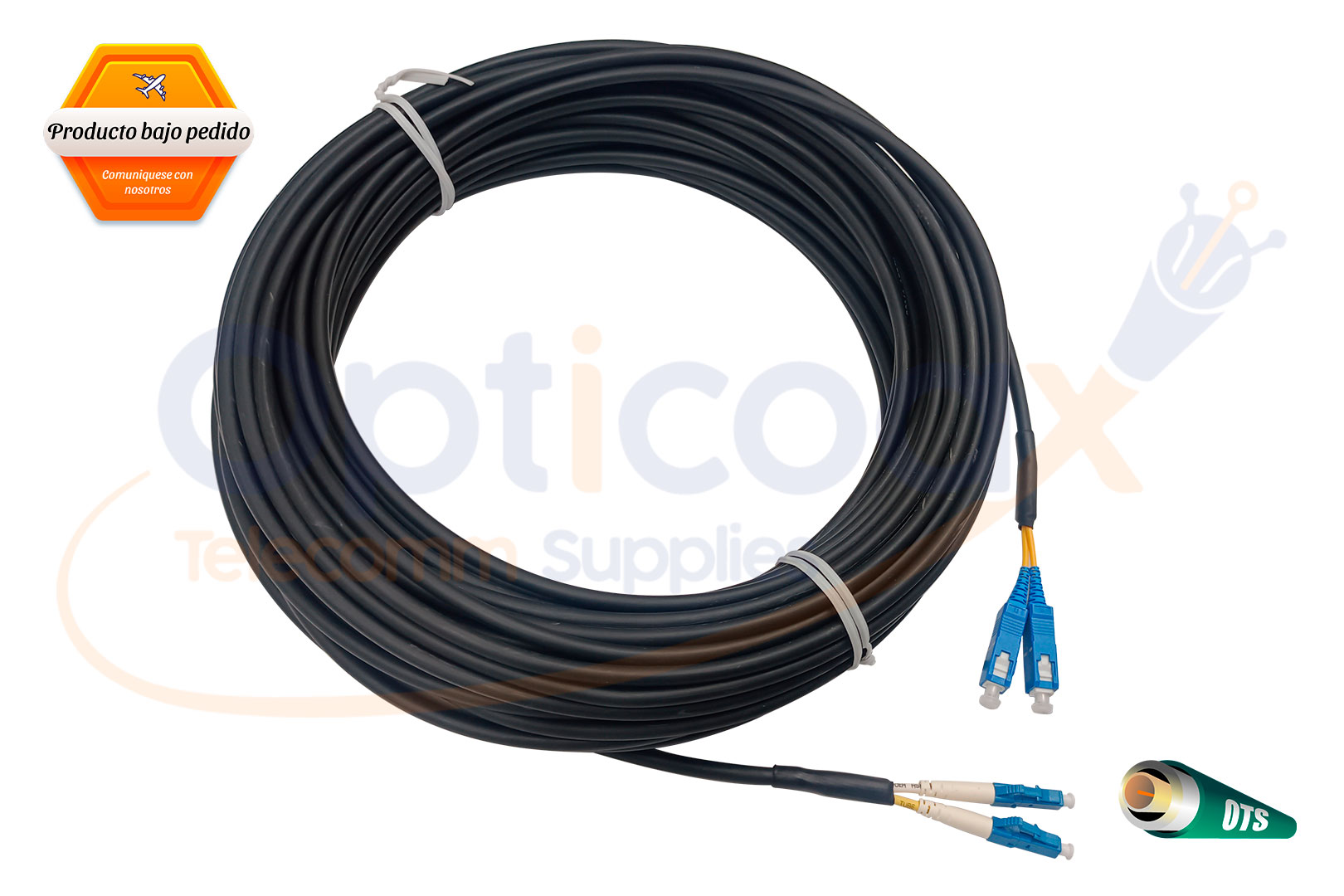 Fibra Óptica Monomodo Interior / Exterior LC/SC 2 Hilos (STD)